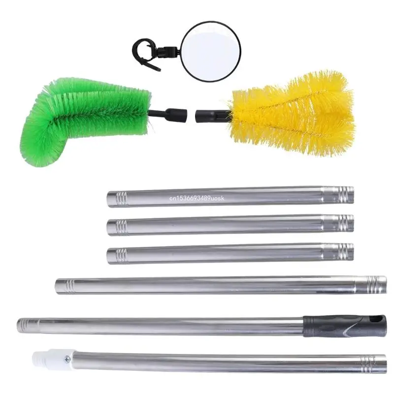 Telescopic Rod Eaves Cleaning Brush Grout Cleaner Debris Leaves Branches Remover Gutter Cleaning Tool Roofing Tool