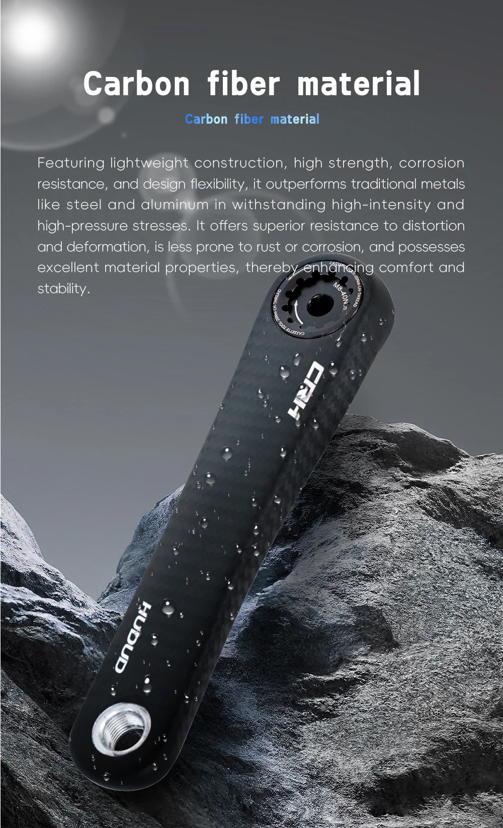285g Ultraleichte Carbon-Kurbelgarnitur 24mm Ti-Spindel 155-175mm Straßenkurbel XCADEY Easton Spider 110BCD Powermeter-Bereit – Detail 8