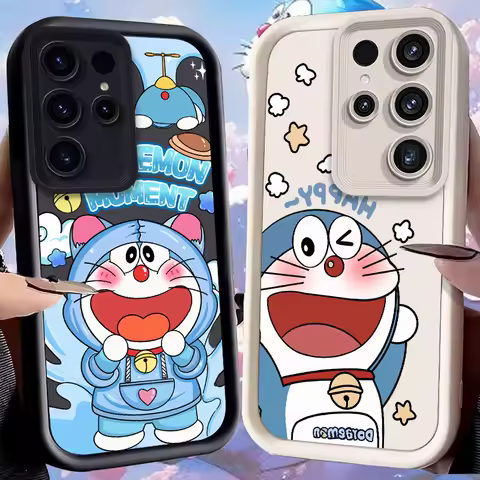 Cartoon Doraemon Phone Case for Samsung Galaxy S24 S23 S22 S21 Ultra Plus S20 FE A55 A54 A53 A52 A52S A51 A50 A50S A35 A34 Cover