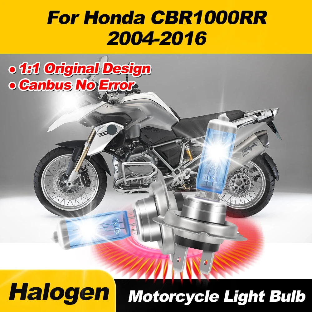 

100W H7 Halogen Headlight 20000LM Super Bright Motorcycle Lights Bulbs 6000K For Honda CBR1000RR 2004-2012 2013 2014 2015 2016