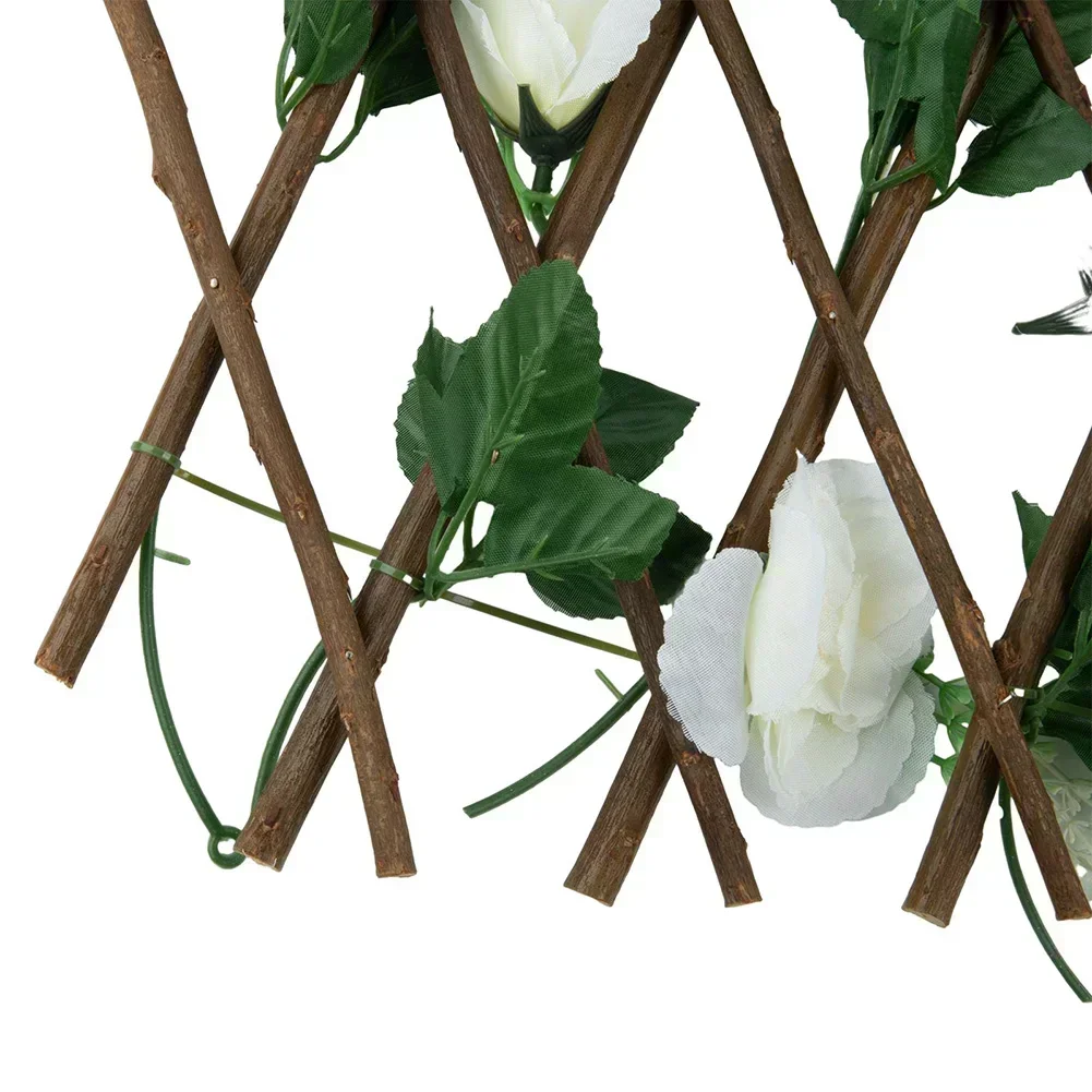 Artificial Flower Wall Panel Background Garden Fence Vine Privacy Fence Wall Hedge Floral Background Hedge Home Yard Decoration