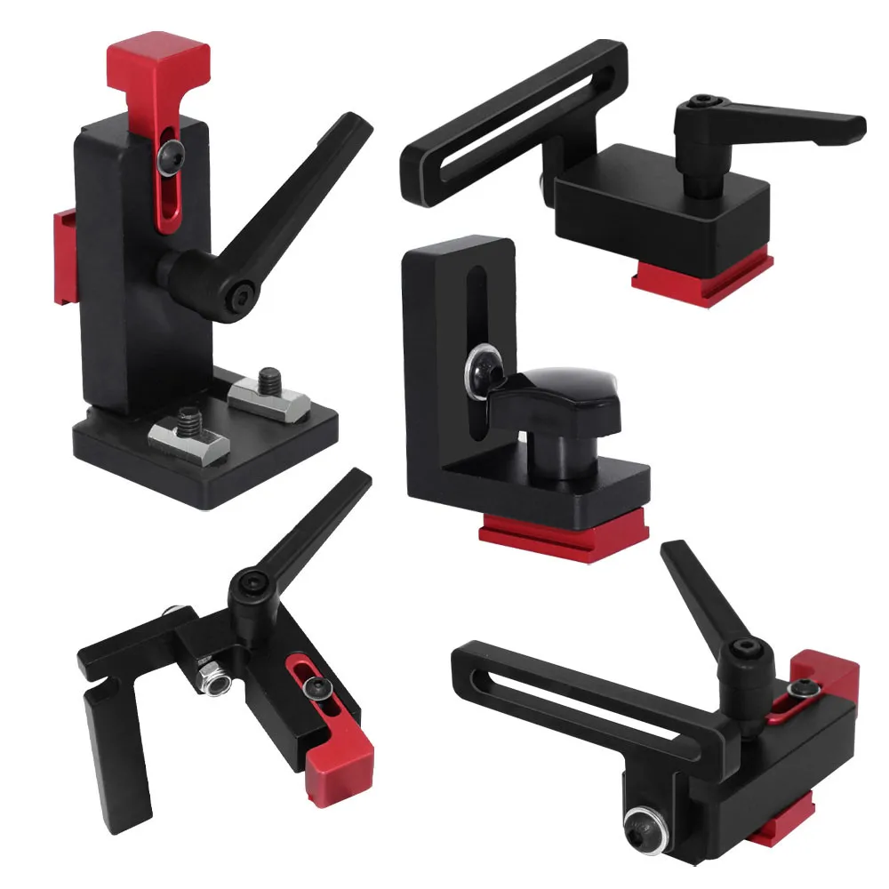 Aluminum Miter Track Stop,Workbench T-Slot T Track Flip Stop,Woodworking Chute Limiter,track Fence Sliding Connector and Stopper