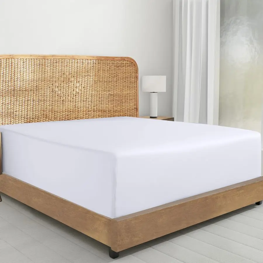 

Простыня King из органического хлопка Design Den 100, только простынь King с глубокими карманами, четкий, легкий, противоскользящий