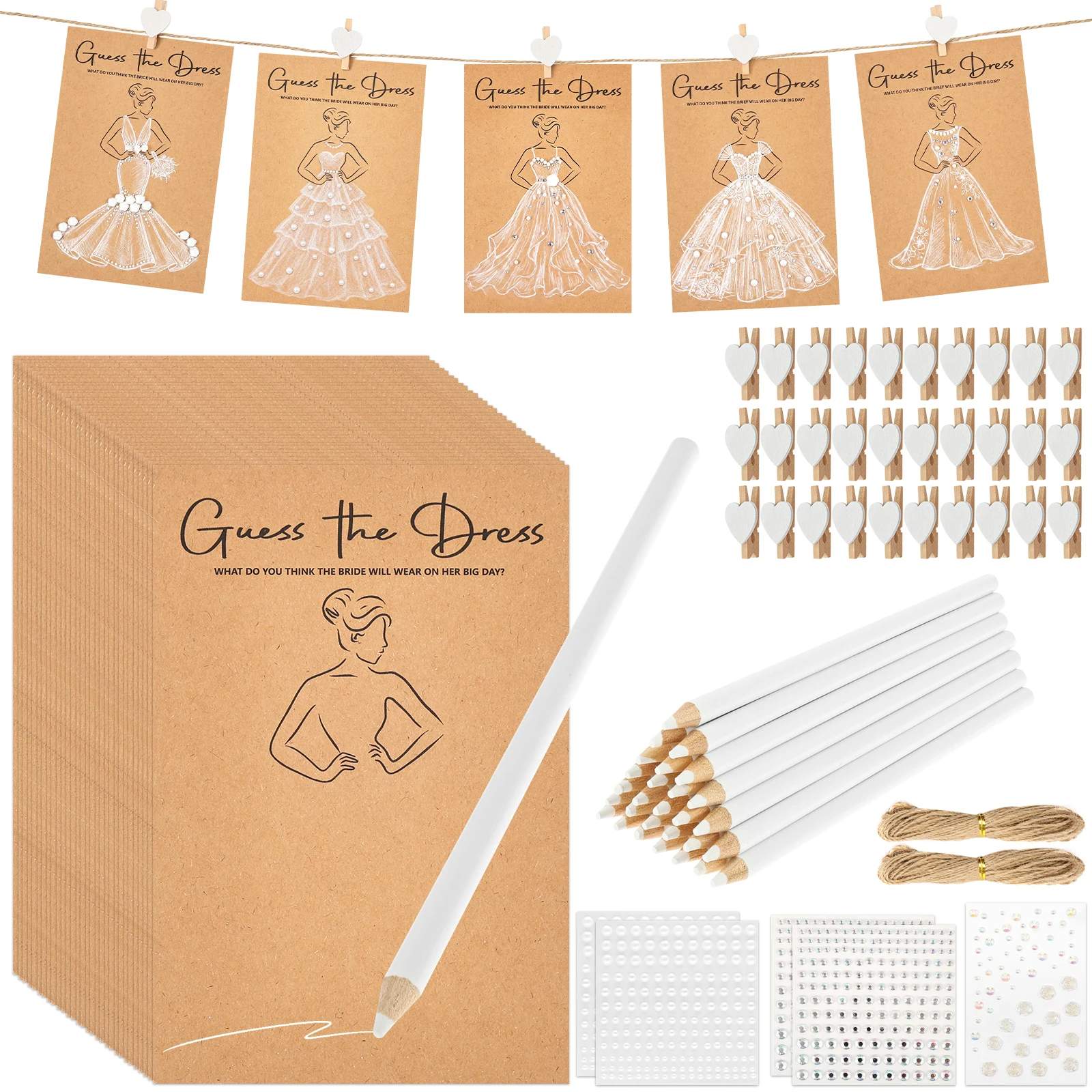 Wedding Water Supply - 30 cartes de jeu de devinettes