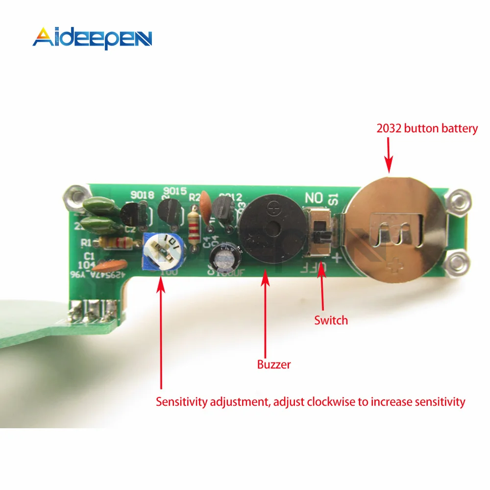 Metal Detector Kit Electronic Kit DC 3V-5V Non-contact Sensor Board Module DIY Electronic Part Metal Detector DIY Kit with Case