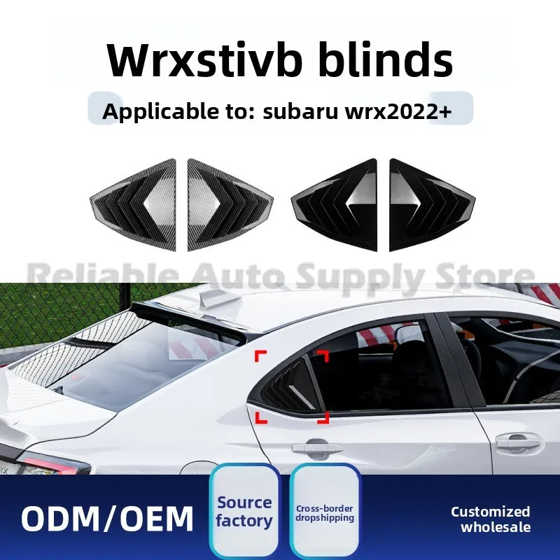 

For Subaru WRX STI VB 2022+ Rear Quarter Window Louver Decal Stylish Car Modification Accessory High Quality Durable Design