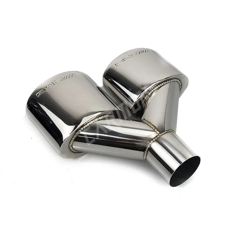 1 pair Stainless steel dual Oval exhaust tip for benz W204C-class modification muffler four-out tail nozzle