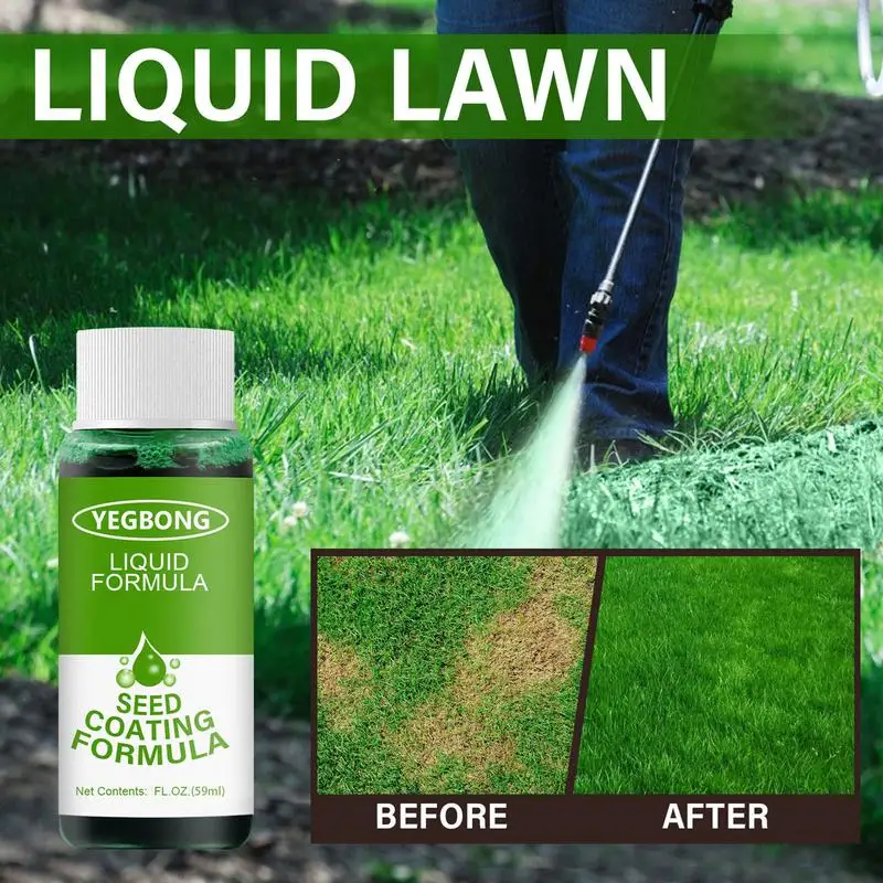 Hot Sale Green Grass Lawn Spray Household Seeding System Liquid Spray Seed Lawn Care Grass Shots Liquid Lawn