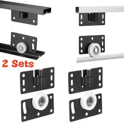 2 Sets Sliding Closet Door Roller,Wardrobe Pulley,Cupboard Casters,Sliding Door Wheel,Thicken Furniture Runners,Roller Hardware