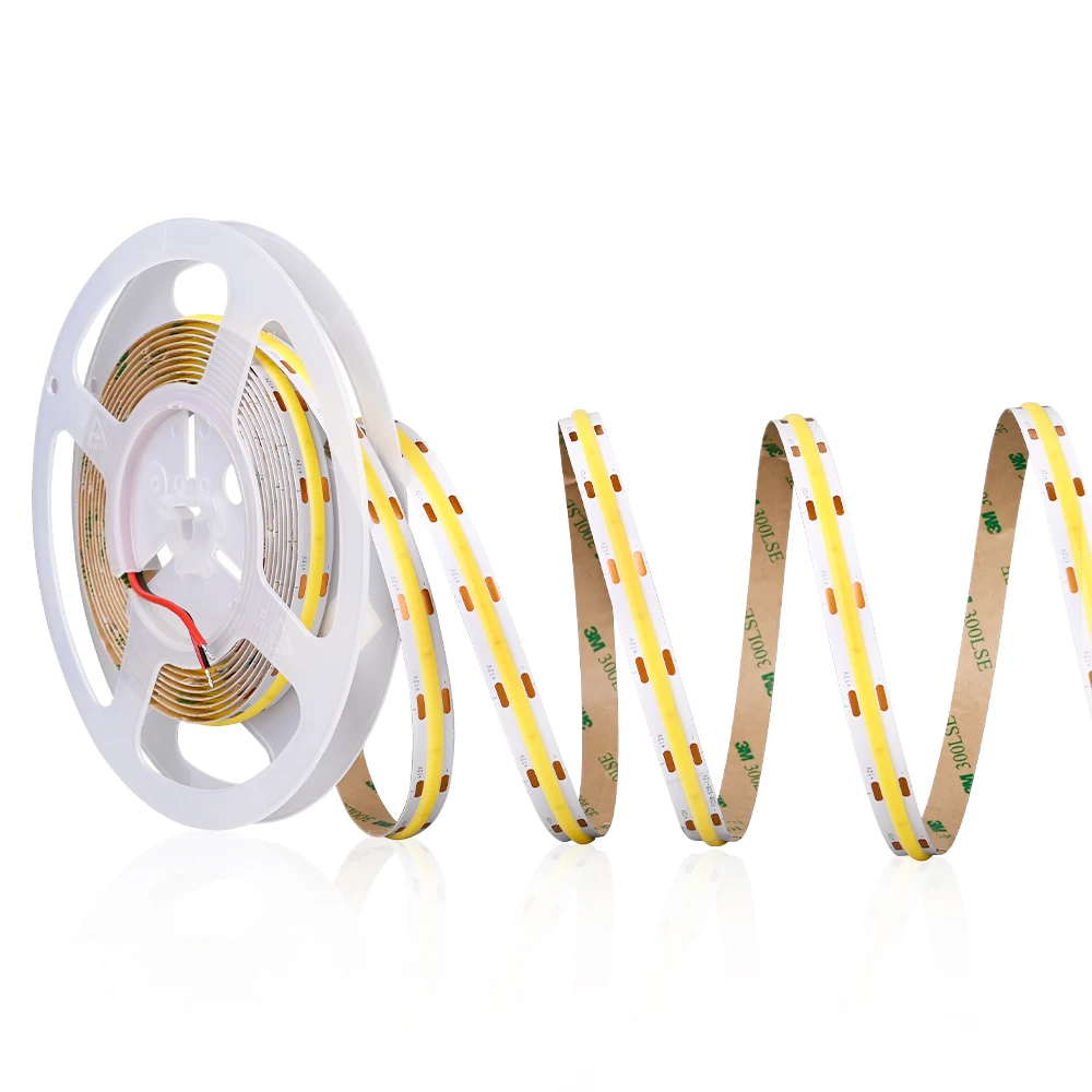 Bande LED COB linéaire dimmable 24V 12V 528 LED/m, ruban LED flexible haute densité Ra90+ 3000K 4000K 6500K, éclairage LED