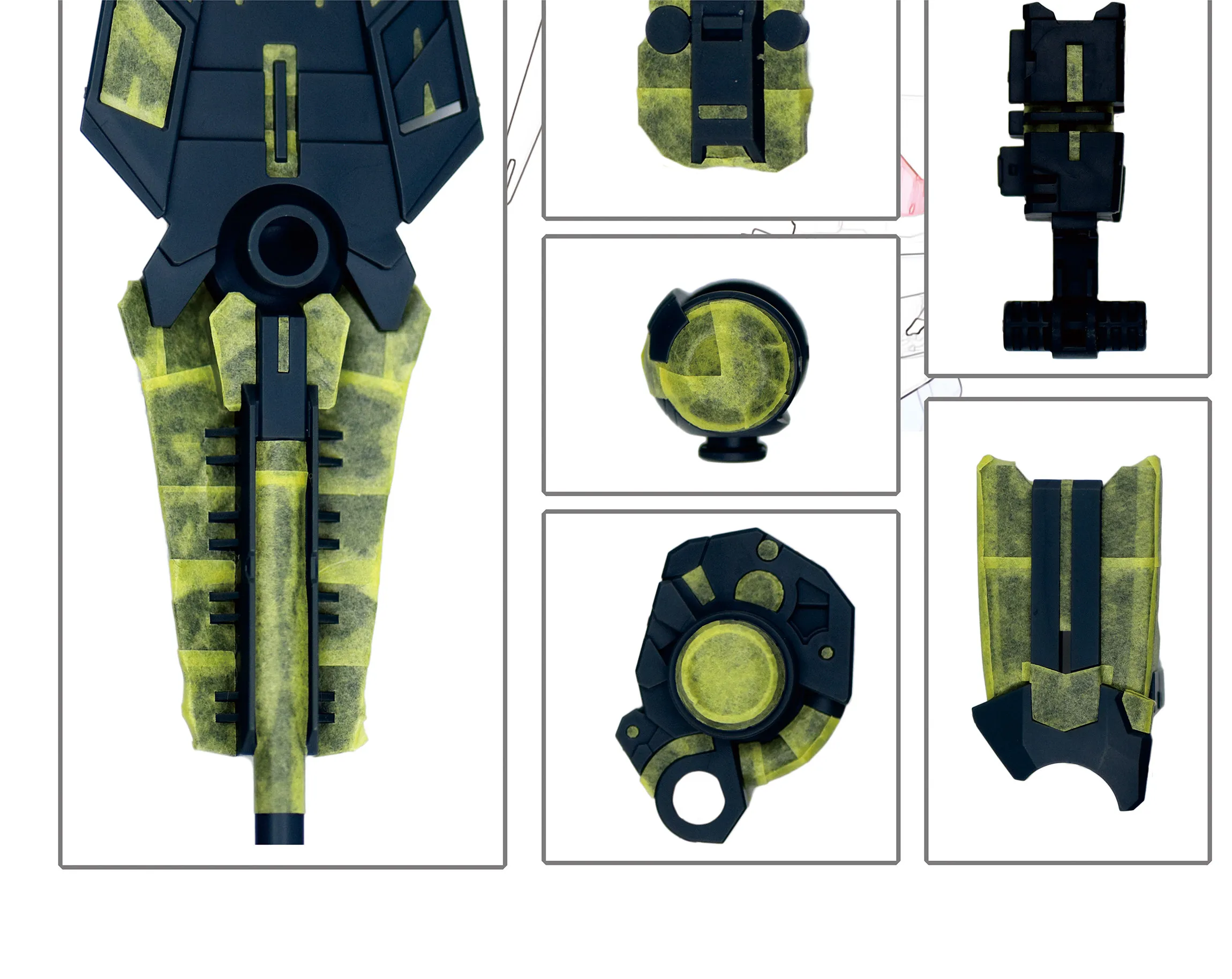NewC Pre‑cut Masking Tape for MG 1/100 RX‑9/B Narrative B‑Packs Expansion Set Hobby DIY Spray Covering Model Tool