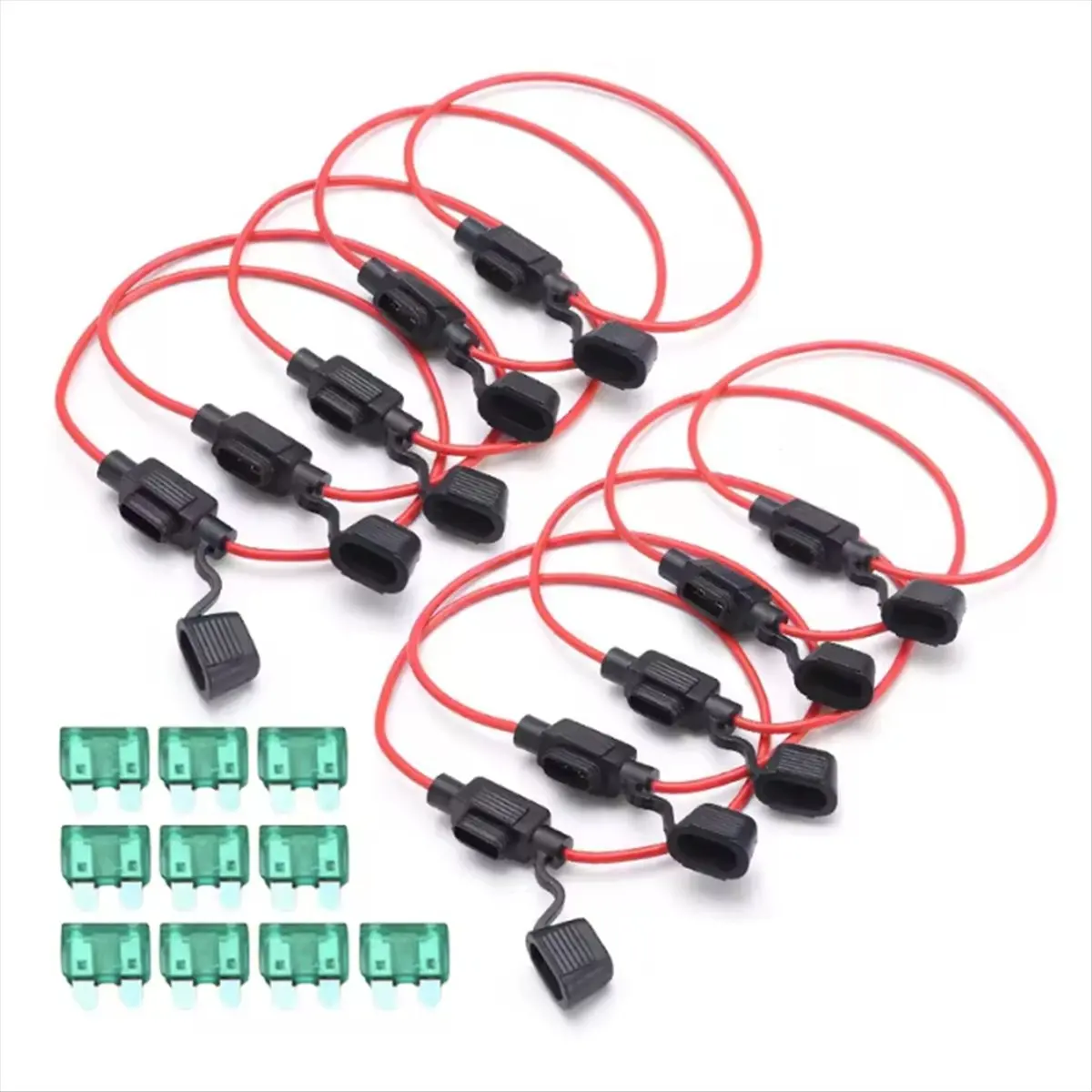HOME USE-A 12V 30A Car Motorcycle DC Insert Fuse Holder in Line Mini Blade Adapter Switch Socket Damp Proof Splash