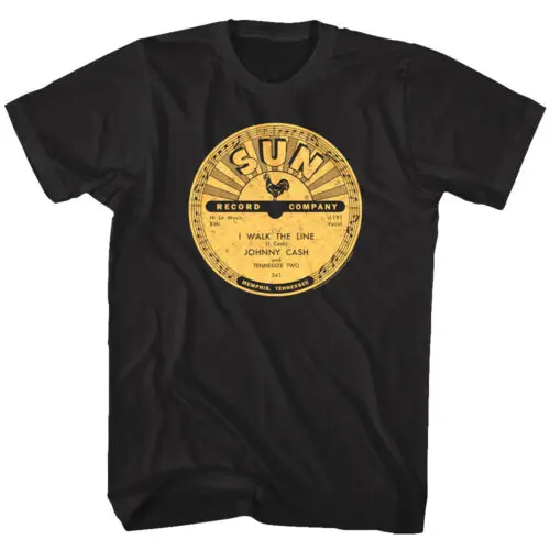 Sun Records Hi Lo Music Men's T-Shirt Johnny Cash Walk the Line Tennessee Two