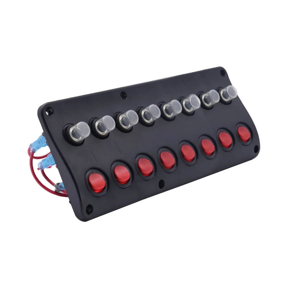 DAMAVO 12V/24V Waterproof Marine Switch Panel, 4/6/8 Gang Power Control With CarPlay For Yacht RV And Commercial Vehicles