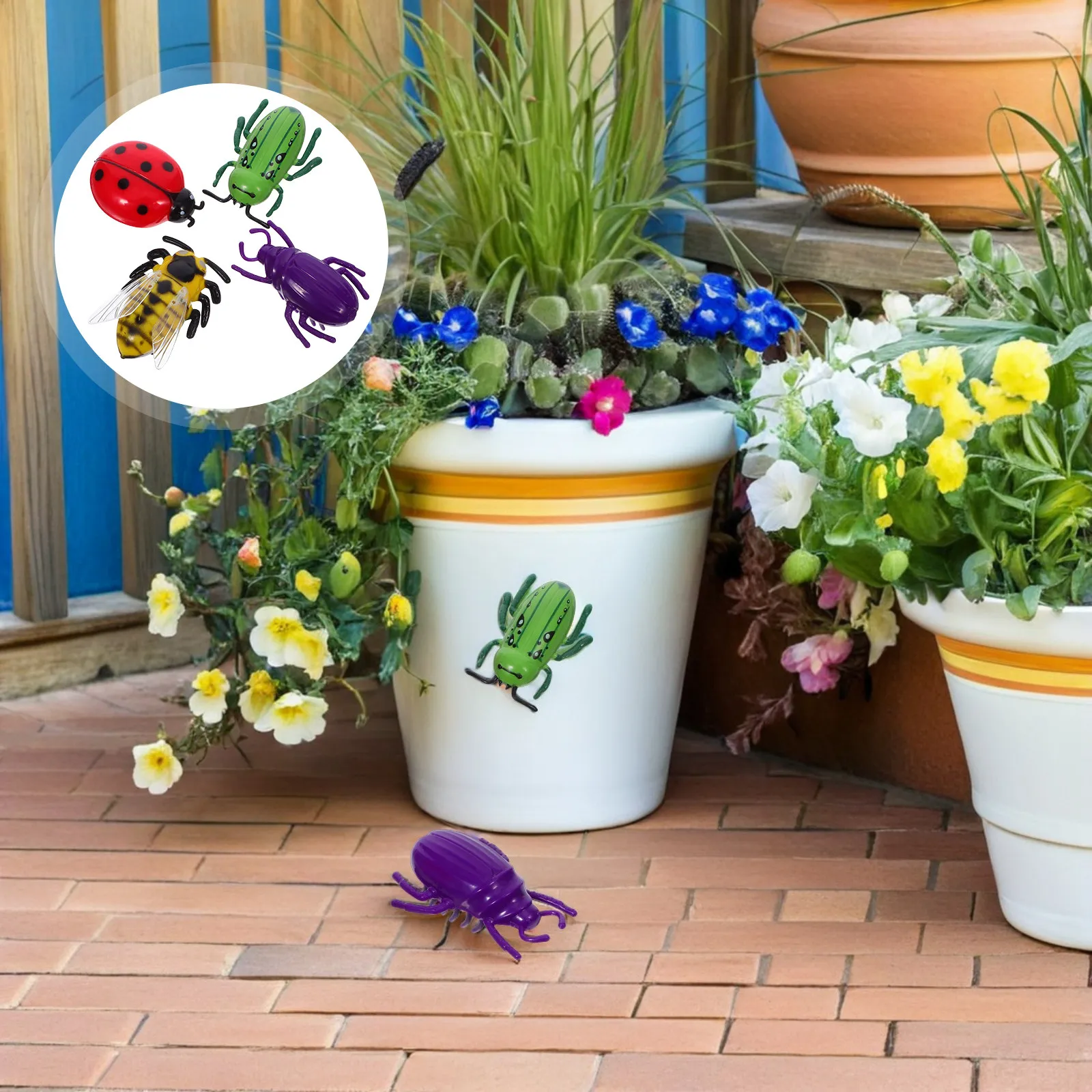 

4Pcs Electric Walking Moving Bugs Simulation Interactive Cat Teaser Moving Mini Auto Battery Toy Cat Teaser Toy