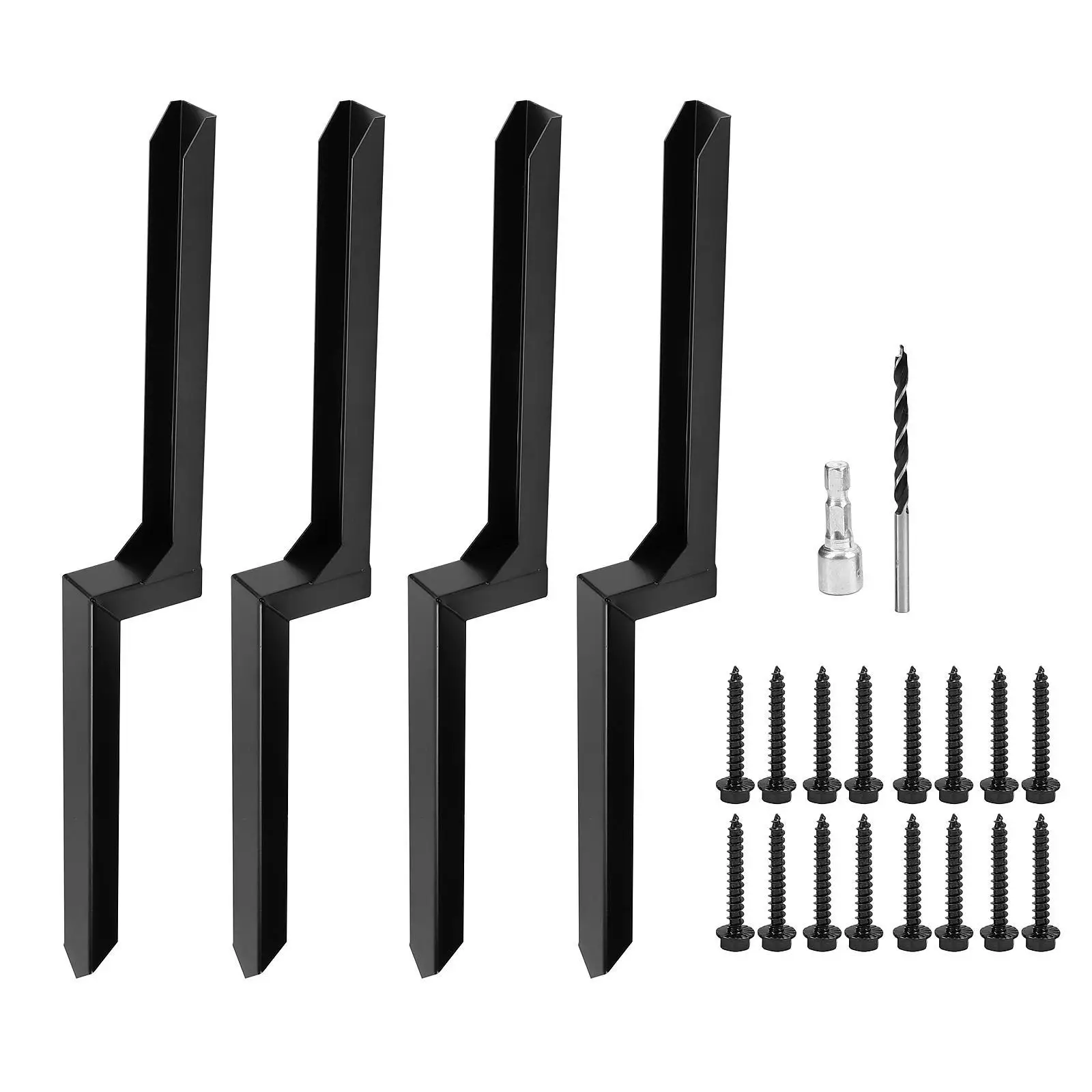4 Pack Easily Install Wear Resistant Practical Fence Post Repair Stakes Fence Post Repair Kit for Repairing Tilted Fence Post
