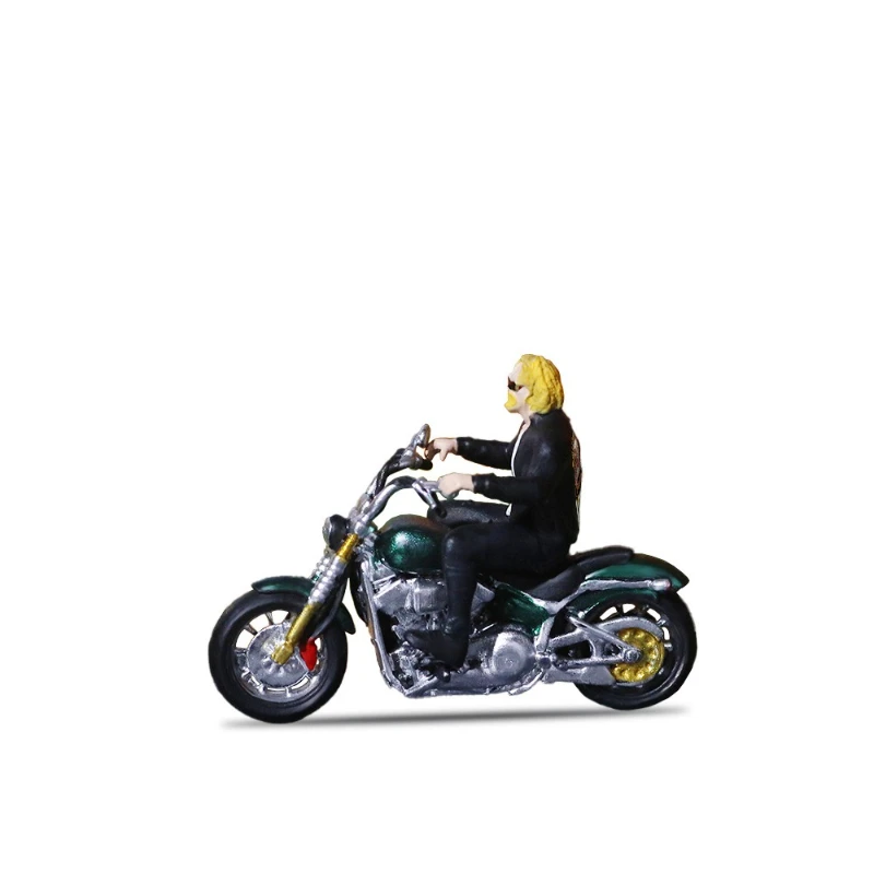 

Locomotive party motorcycle doll simulation resin model