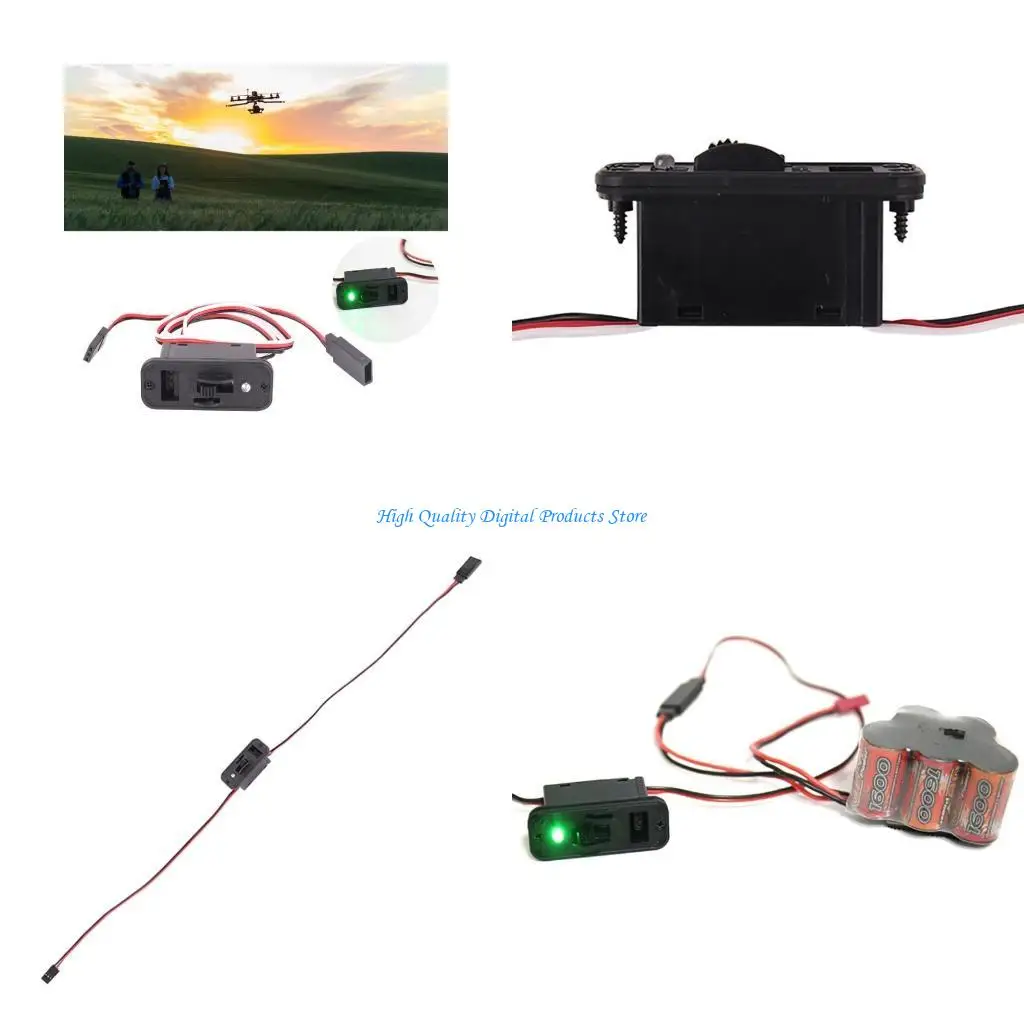 

U2JE Remote Control TOC Switches Futaba Extension Cable With LED Indicators for Car Trucks Crawlers Buggies Connectors