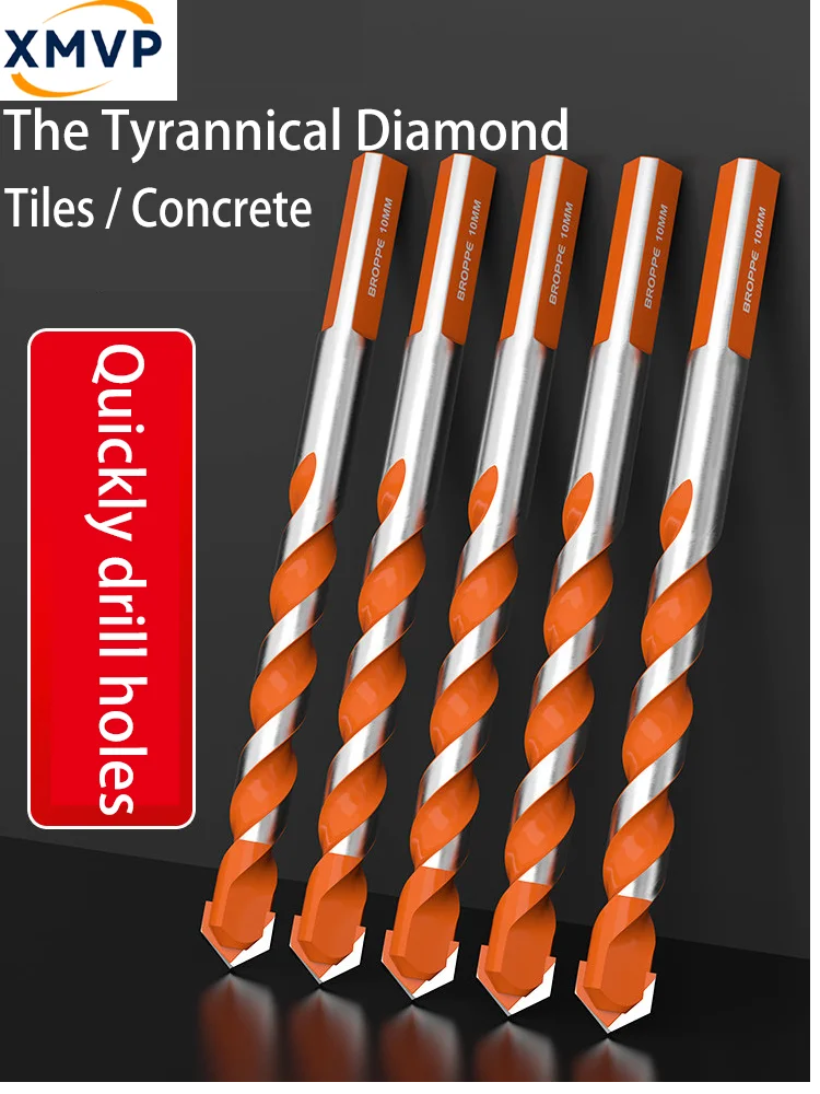 

Tungsten steel tyrant drill - for cutting holes in tiles, concrete, alloy triangular drill, hand drill for glass and cement, 6mm