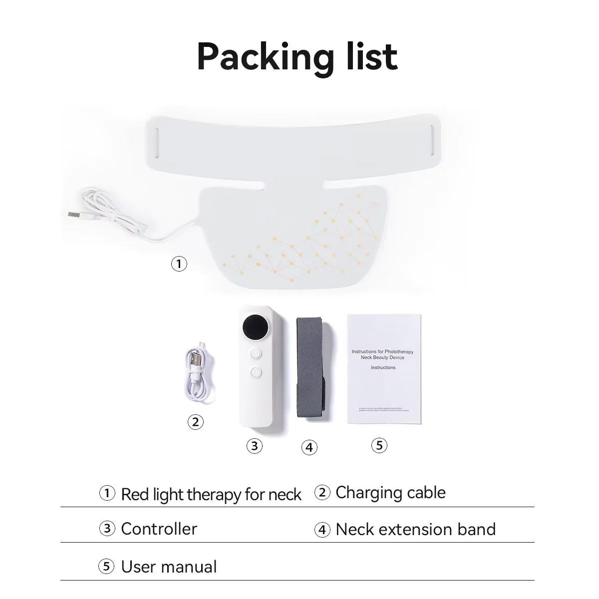 Hello Face Wiederaufladbare Rotlicht-Maske für Gesicht & Hals - Infrarot LED Hautpflegegerät Anti-Falten   Heimtherapie   Strahlender Teint Geschenk 3