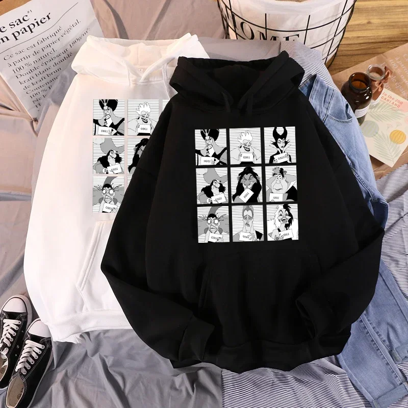 Disney Women Hoodie Fashion Villains Bad Girl Have More Fun Hoodies Graphic Streetwear 90s Harajuku Gothic Hooded Clothing Tops