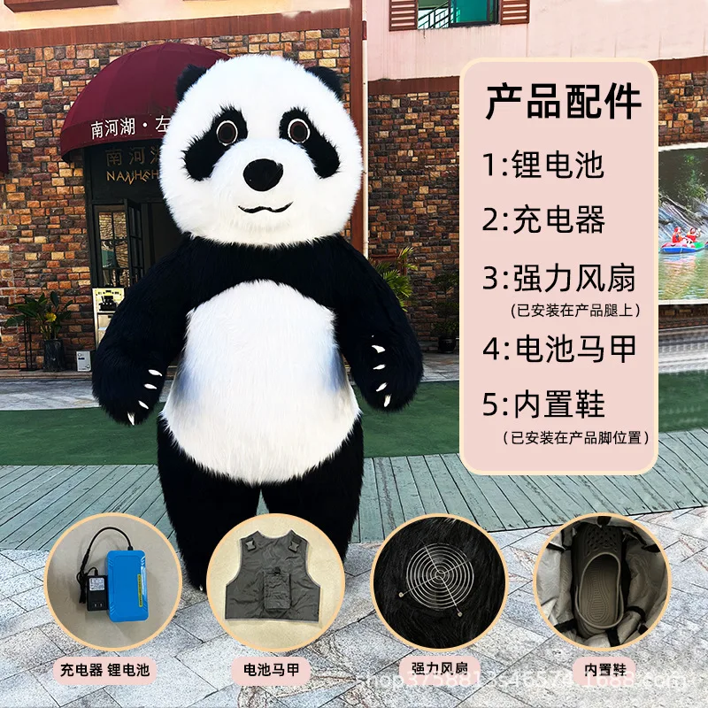 زي أداء كرتوني قابل للنفخ من سانتا كلوز، فستان مناسبات للبالغين #5