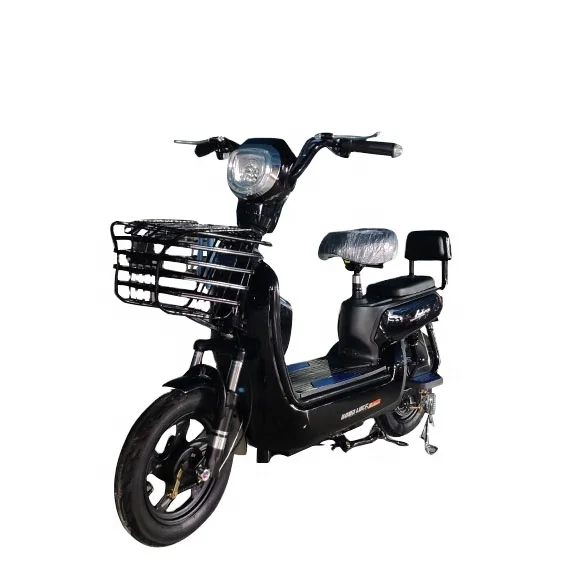 Adults Small Electric Scooter Moped 350W Electric Motorcycle with Pedals