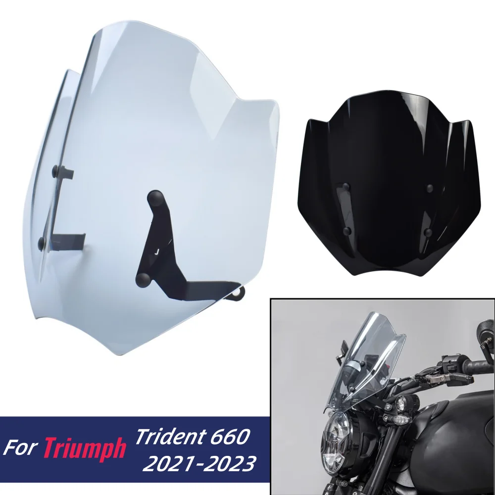 

For Trident 660 Windscreen Windshield For Triumph Trident660 2023 2022 2021 Air Wind Deflectors Motorcycle Front Shield Screen