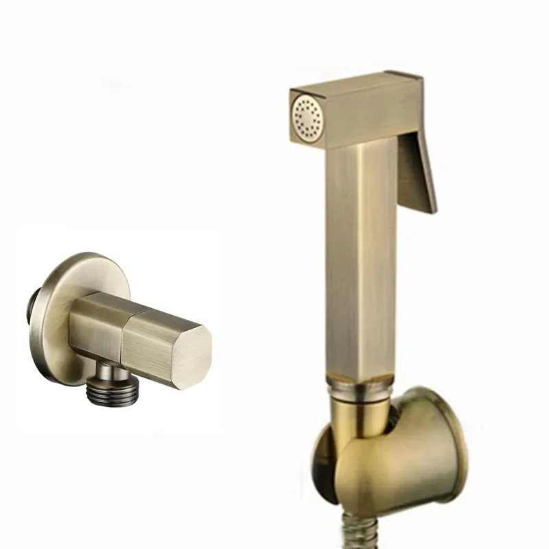 

Antique bronze Brass Handheld Bidet Spray Shower Set Copper Bidet Sprayer Lanos Toilet Bidet Faucet Lavatory BD123