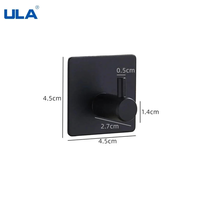 ULA 4PCS ganci da parete autoadesivi 3M adesivo gancio per porta adesivo asciugamano appendiabiti appendiabiti da cucina in acciaio inossidabile