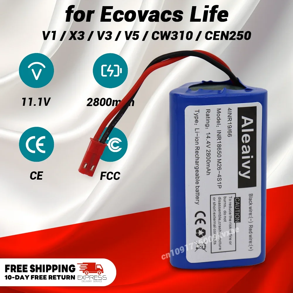 

Литий-ионный аккумулятор 11,1 В, 6800 мАч, 12 В для Chuwi Ilife V1 V3 X3 V5 X5 V5S CW310 Ecovacs CEN250 Panda BTG90, аккумулятор для электроподметальной машины