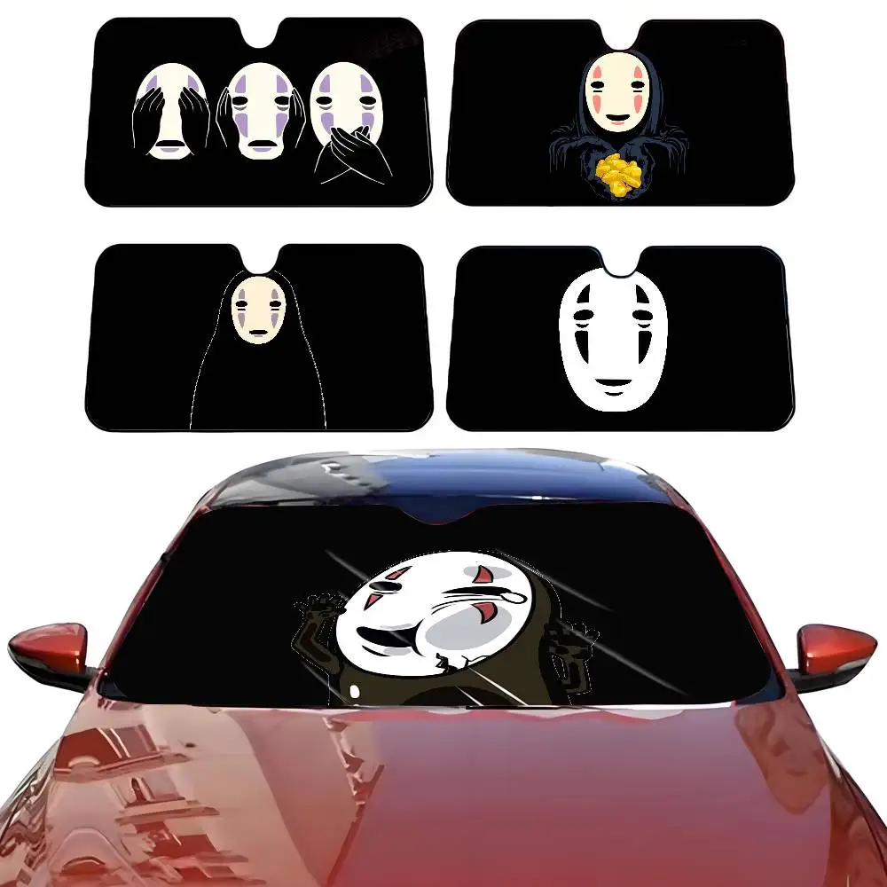 

Funny Cool K-KaonashiS-ES Cartoon Car SunShade Parasol Car Windshield Sun Shade UV Protection and Interior Cooler