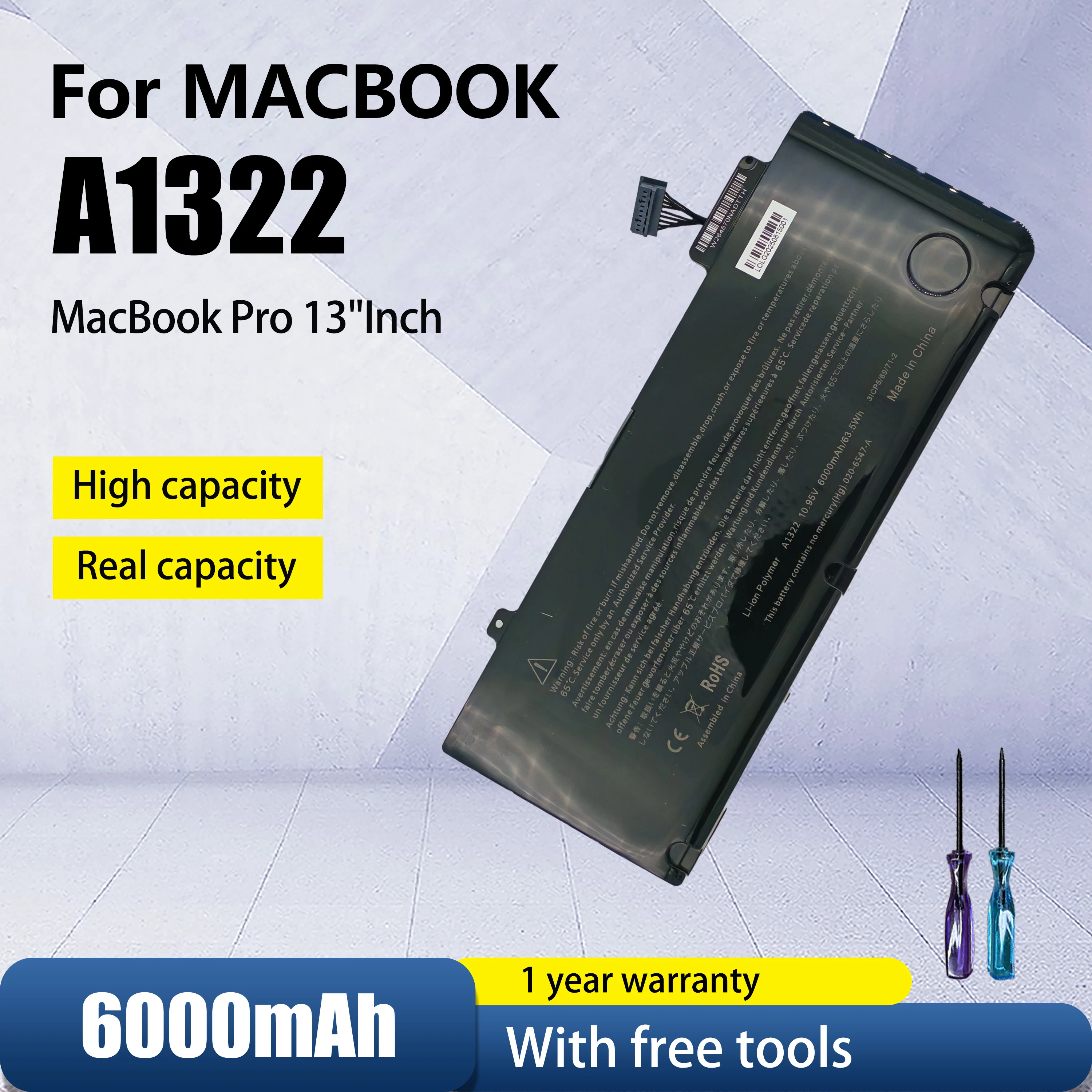 NEW A1322 Laptop Battery For APPLE MacBook Pro 13