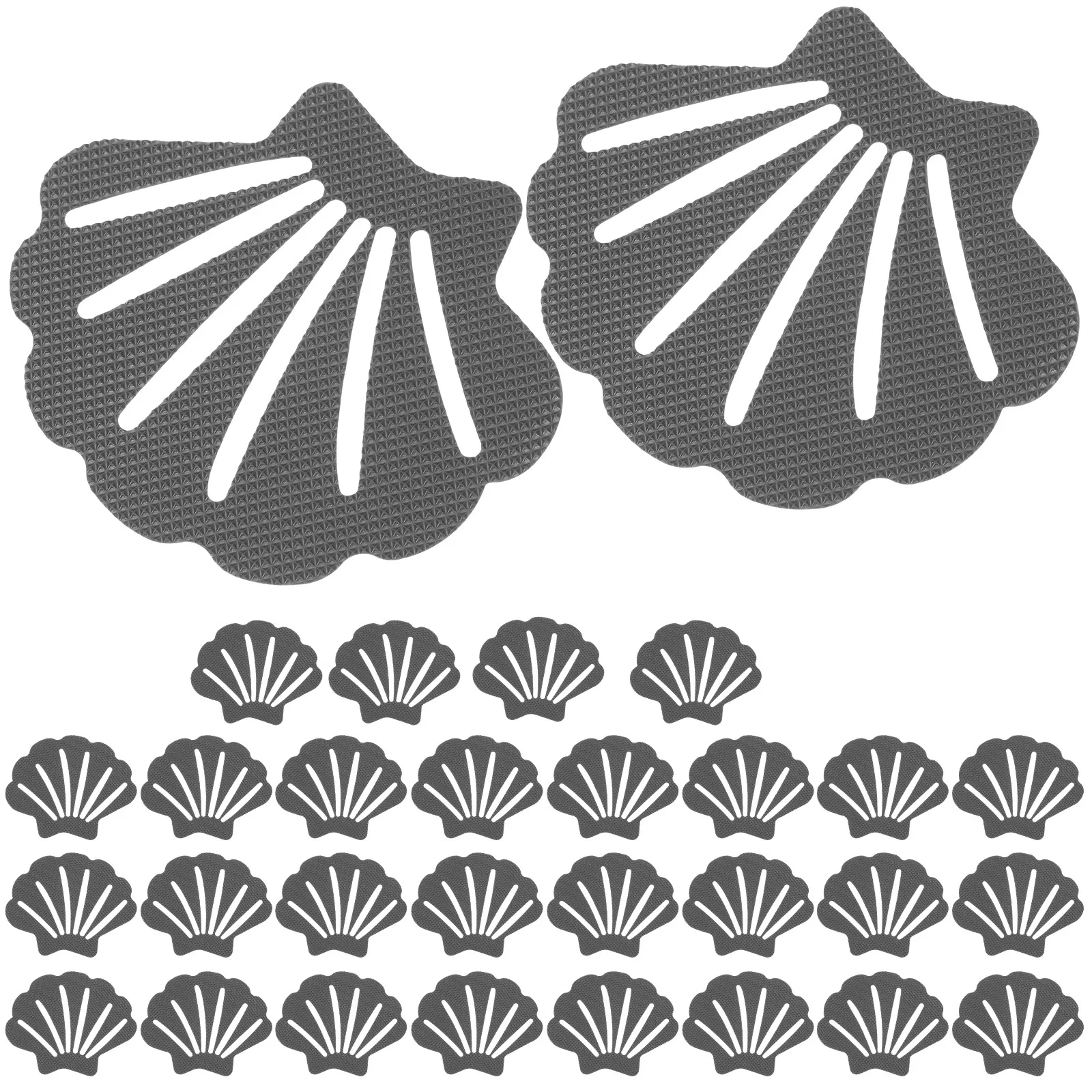 

30Pcs Shell Non-Slip Bathtub Stickers Rubber Bathroom Anti-Skid Strips Safety Decals Floor Shower Stairs Protection