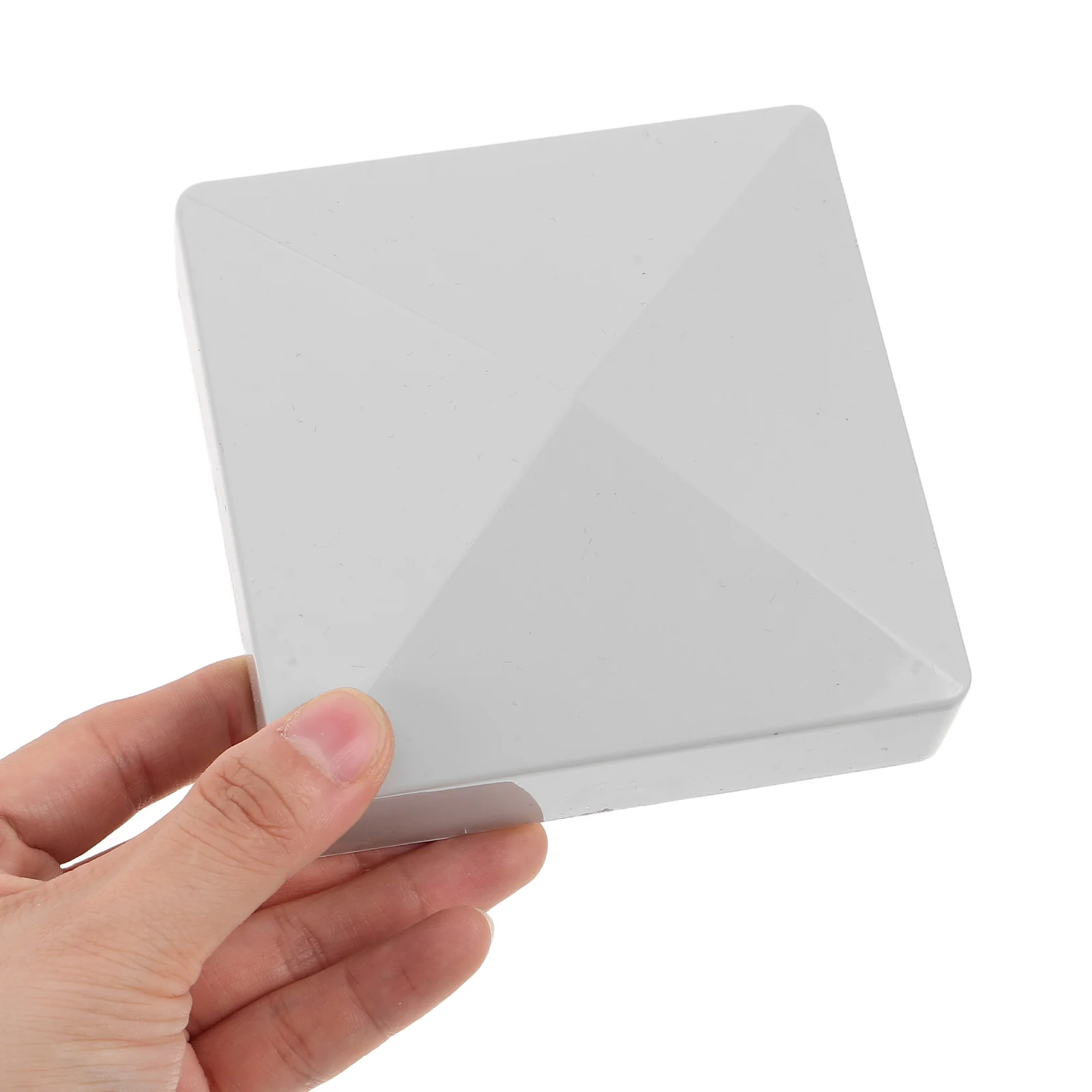 

6pcs Pvc Post Caps 4.13X4.13 Inch Decorative Pyramid Top Covers For Outdoor Deck Posts Garden Fence Caps Square Fences Top