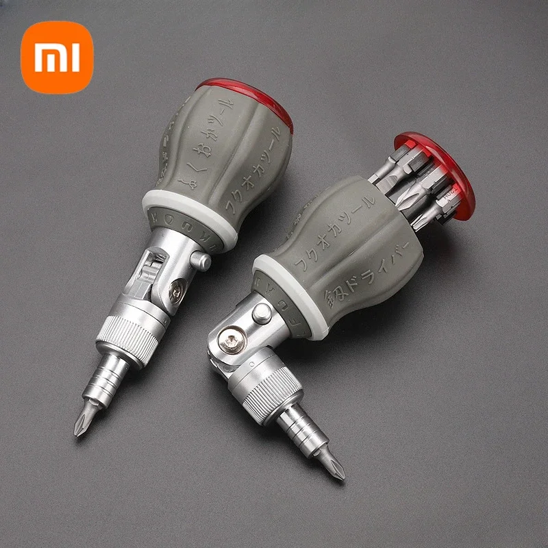 

Xiaomi Multi-functional Ratchet Screwdriver 180-degree 8-in-1 Adjustable Angle Domestic Maintenance Quick Repair Screwdriver Set