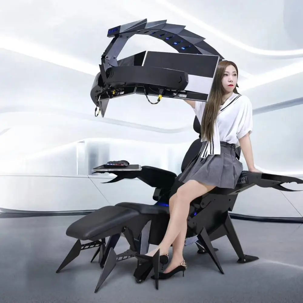 Hot Selling Unbox Therapy CLUVENS SK Scorpion Chair Silla RGB Chair Recline Flat Support Multi Screens