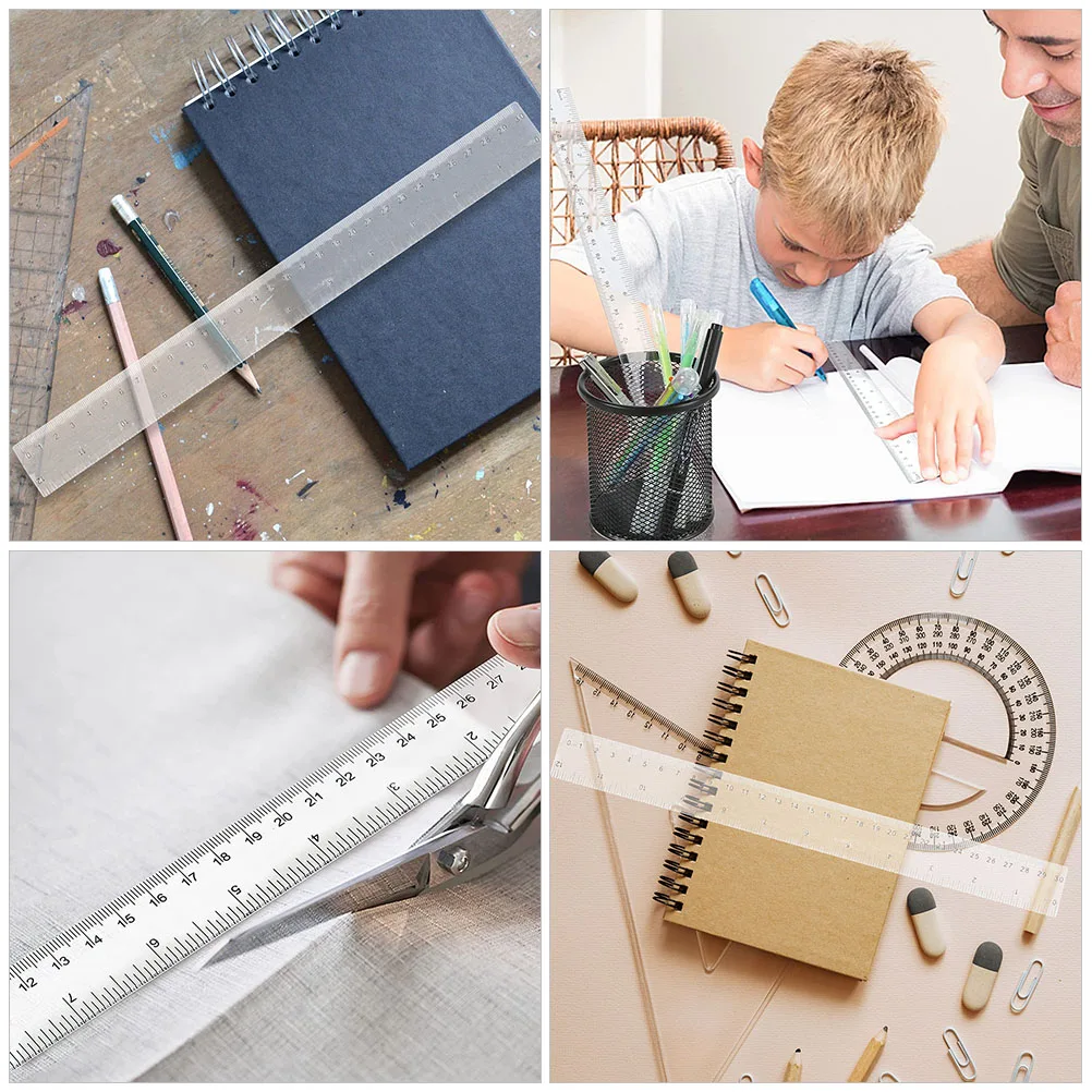 

50pcs Student Drafting Ruler Engineering Drawing Rulers Precise Measuring Straight Ruler For Math Geometry Design Architecture
