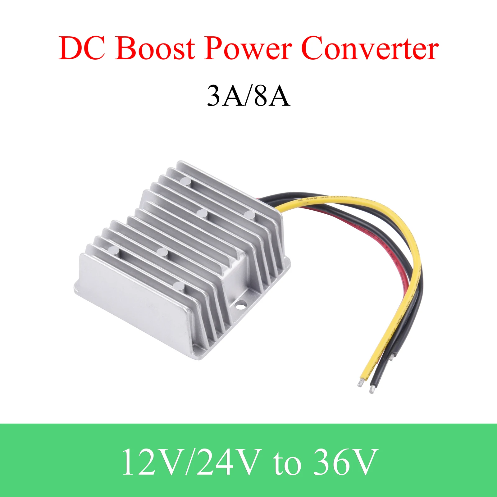 

12V/24V to 36V DC Power Converter 3A 8A Boost Regulator Step-Up Voltage Automotive Power Supply Moudle Waterproof