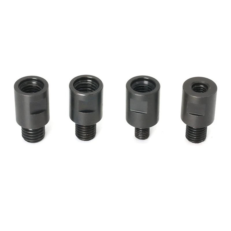 4Pcs M14 M10 5/8 Inch-11 Adapter Angle Grinder Thread Converter Adapter Shaft Connector Polished For Drill Bits Hole Saw