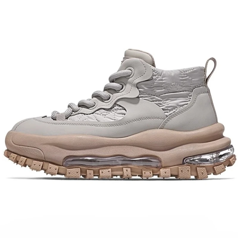 Casual Sneakers Height-increasing Shoes for Men's and Women's Genuine Leather Comfortable Breathable Thick Bottom High-top Shoes