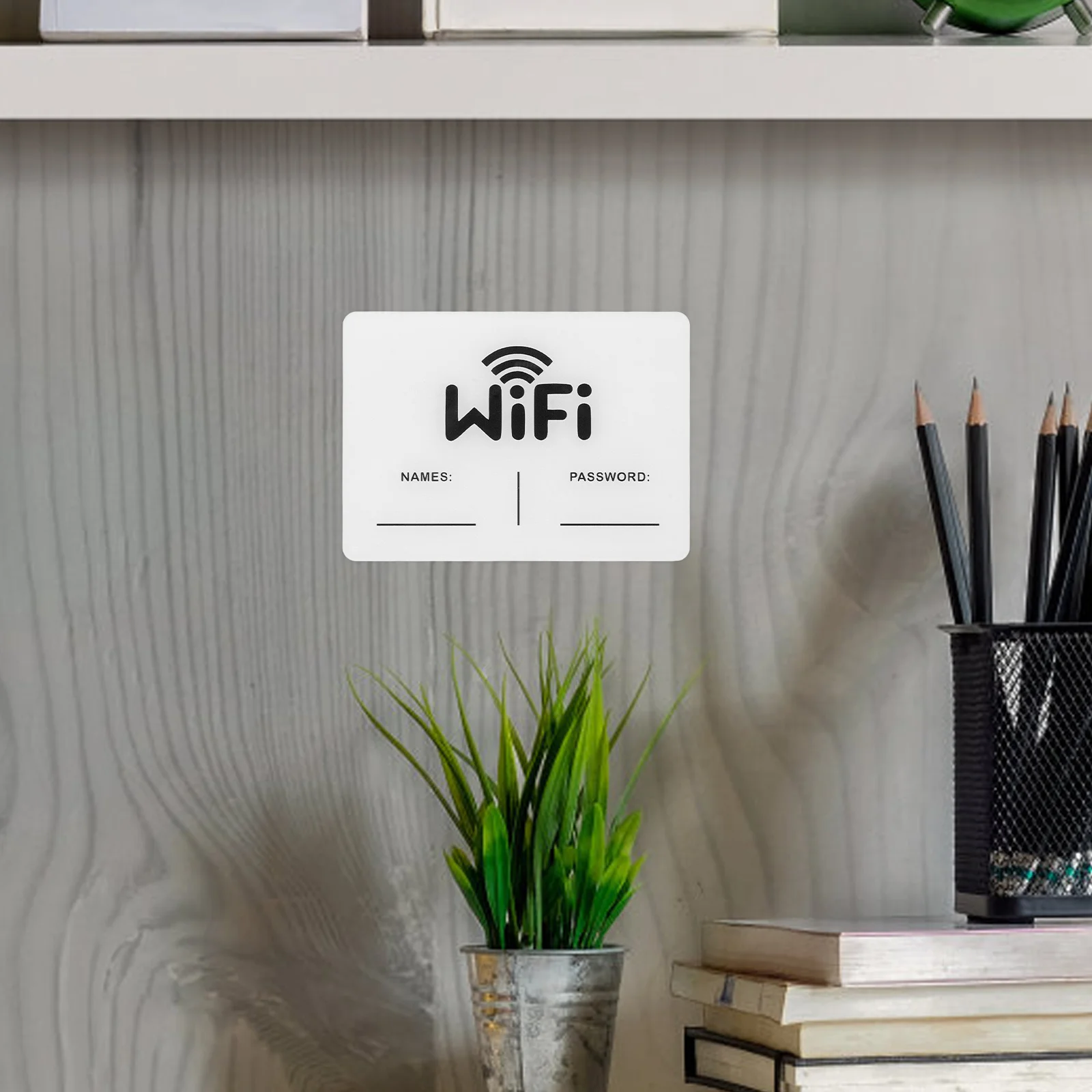 WIFI Sign Signage Password for Home Acrylic Notice Board Signs Household Token Guest Room Stand