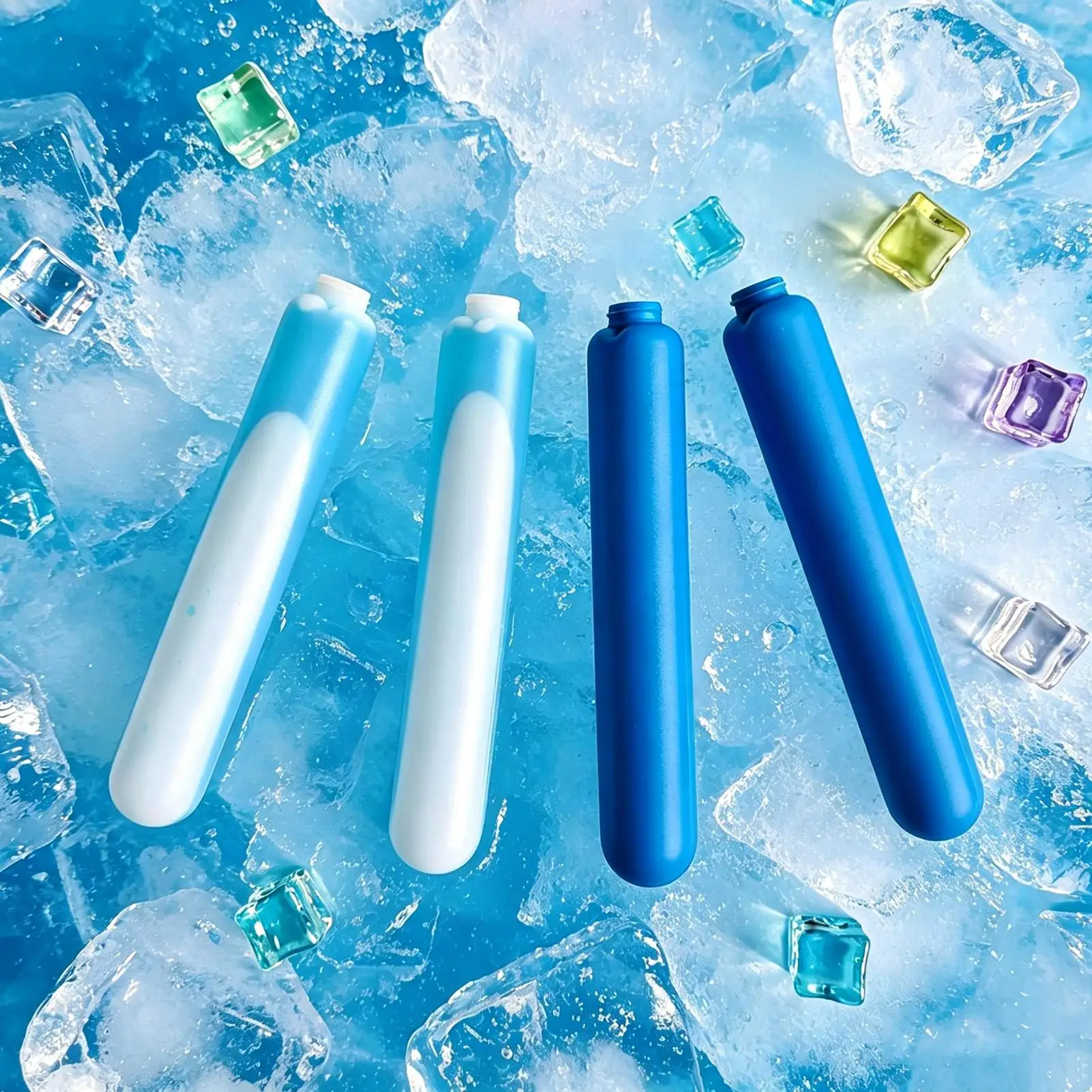 Freezable Ice Sticks 6Pcs/set Long-Lasting Ice Packs Cold Storage Ice Crystal Sticks For Home Travel Picnic Camping Lunch Box