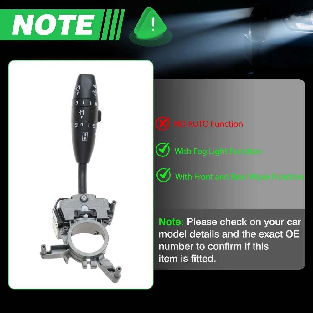 

Wiper Stalk Turn Signal Steering Column Switch for Mercedes-Benz A-CLASS W169 B-CLASS W245 C-CLASS W203 CL203 SPRINTER