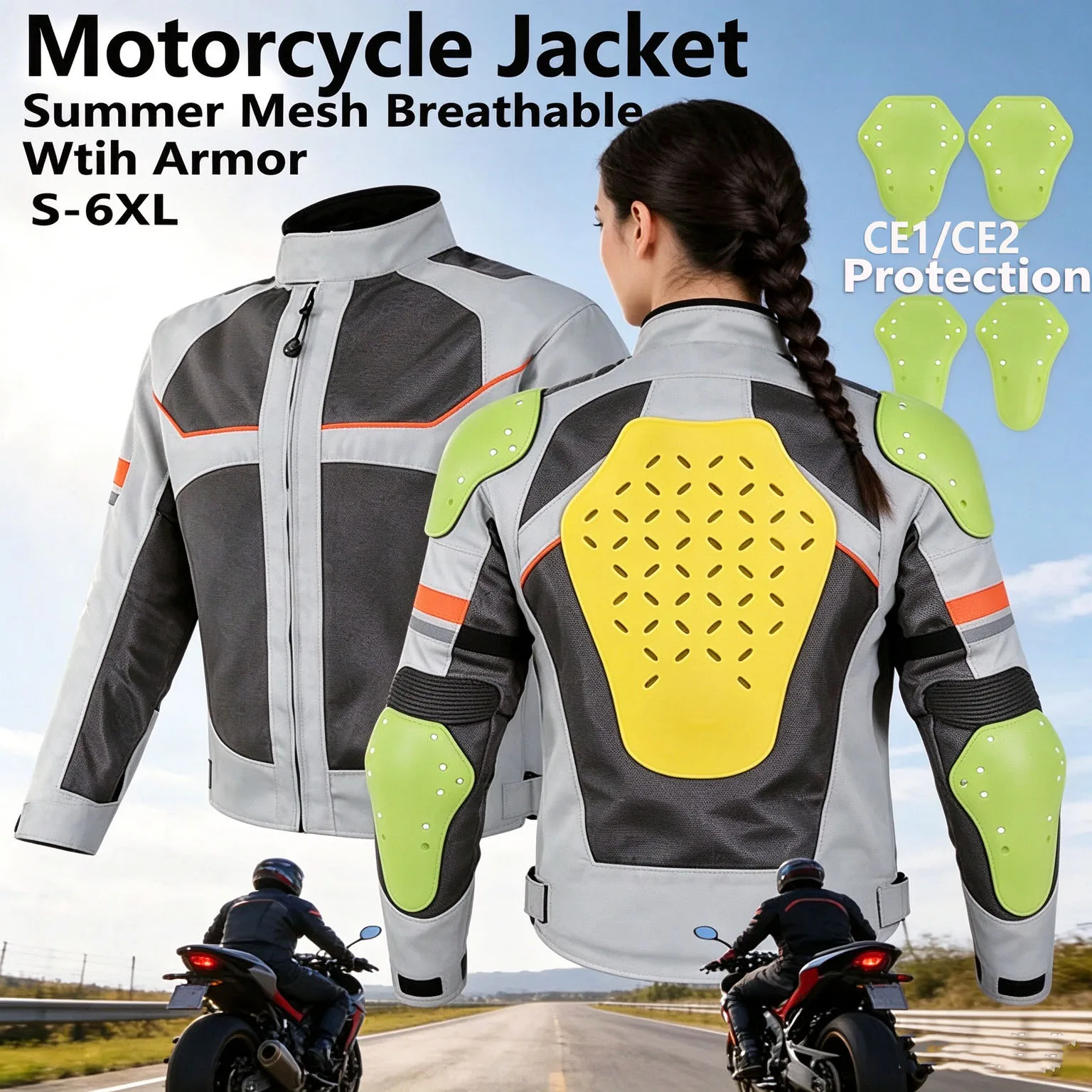 CE Protection Motorcycle Jacket Wtih Armor for Men Women Summer Mesh Breathable Motorbike Jacket Anti-fall Biker Clothing M-5XL