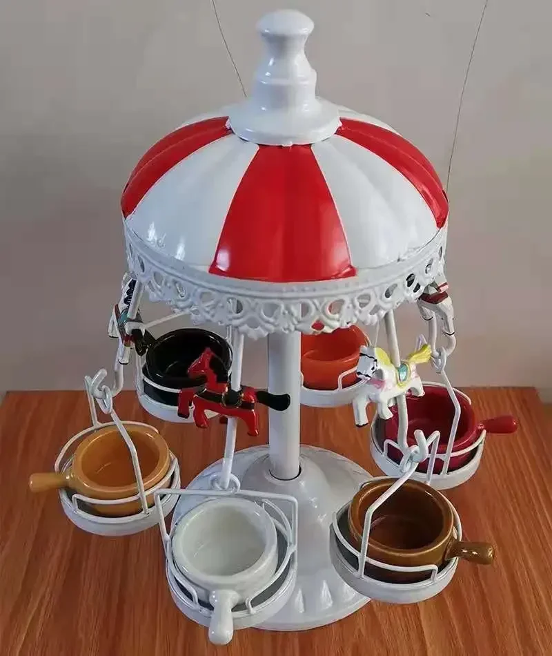 Dessert Tea Break Dessert Display Stand Creative Iron Carousel Tableware