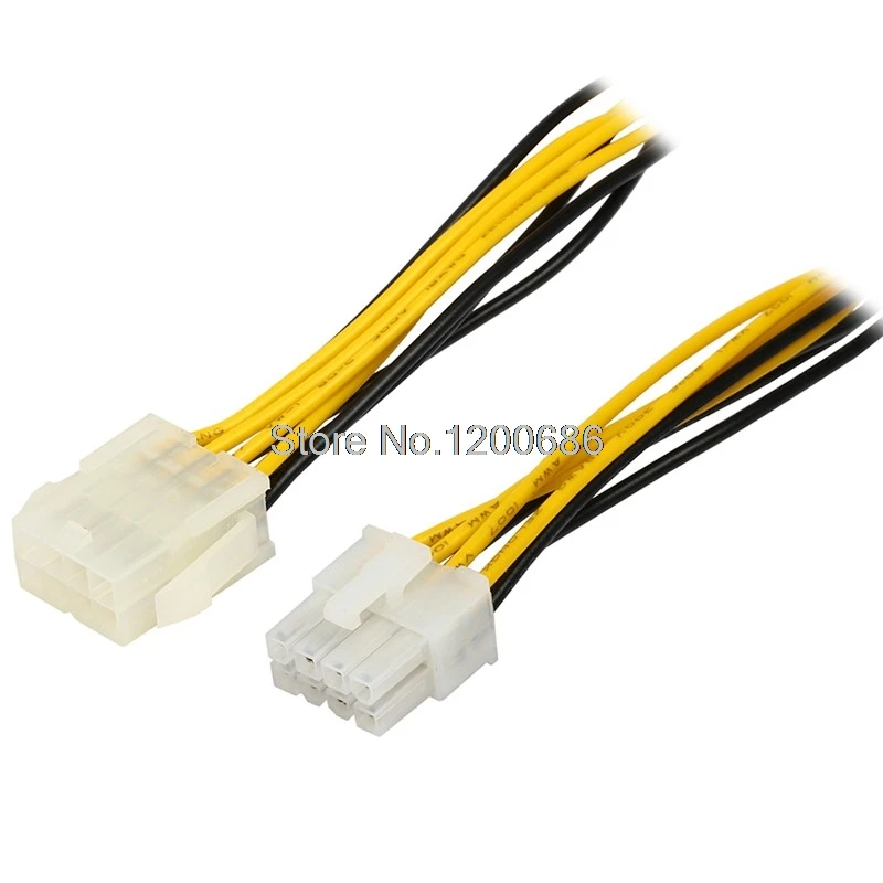 20cm 18AWG Tinned Copper UL1007 Wire 12V Power Supply Molex 8-pin Motherboard/CPU Internal Power Extension Cable wire harness