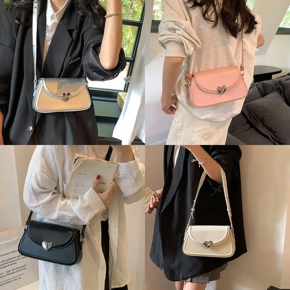 PU Leather Shoulder Bag Fashion Love All-match Crossbody Bag Handbag Women Girls