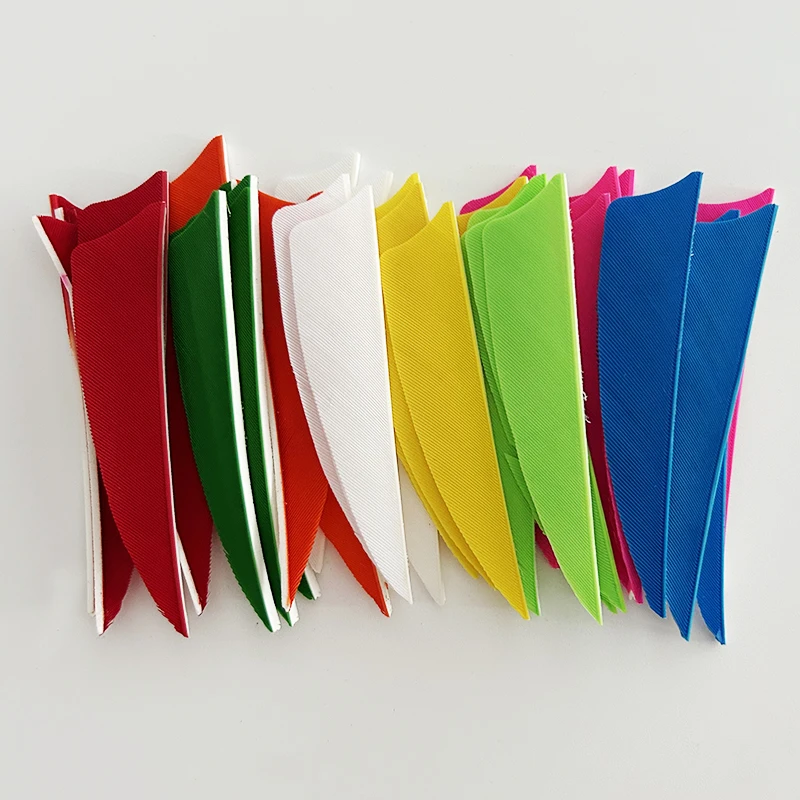 50Pcs Left Wing 3Inch Feather Vanes Archery Fletches Turkey Feathers for Arrow Fletching Hunting Bow Accessories Shield Cut