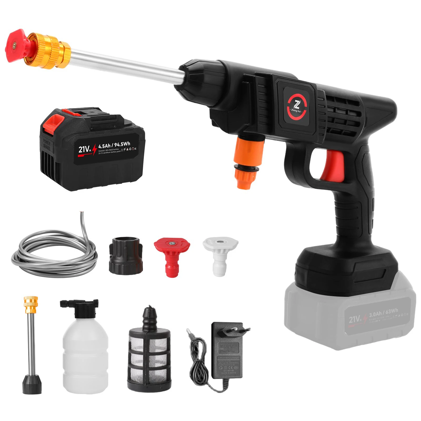 Akku 70BAR Hochdruckreiniger 20000 mAh Akku für Makita 18 V Auto Haus Garten Reinigung Spritzpistole